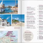 Inhalte: Putbus' Hafen, Bäderarchitektur in Binz, Bansins Strand. Karte mit Orten: Jasmund, Zinztagungen, Hiddensee, Granitz, Usedom.