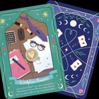 Zwei Karten, eine zeigt Bürogegenstände und Text: "Workplace Romance", mit einer Geschichte über eine heimliche Nachricht.