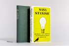 Buchtitel von Saša Stanišić: "Mein Unglück beginnt damit, dass der Stromkreis als Rechteck abgebildet wird". Gelbes Cover mit Glühbirne.