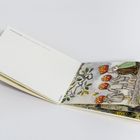 Offenes Buch, Titel "DIE WICHTELMÄNNER" von Elsa Beskow, Stockholm 1910. Illustration von Pilzen und kleinen Figuren.