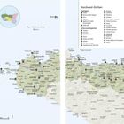 Nordwest-Sizilien Karte mit Highlights: Cefalù, Erice, Segesta. Sehenswürdigkeiten: Trapani, Marsala, Ustica.