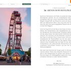 Abend-Events. 2. Bezirk (Leopoldstadt). 54 Abends im Wurstelprater. Foto eines Riesenrads bei Sonnenuntergang, Wiener Riesenrad.