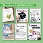 Für alle angehenden Künstler. Sechs Buchcover zu Kunst und Zeichnung, verschiedene Stile und Werkzeuge.