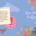 Notiz: „Im Kurhotel Fjällrosen wird nicht nur geschwitzt, sondern auch gestorben...“ Rechts: „Der letzte Aufguss“. Illustration: Blumen, Biene, Sauna.