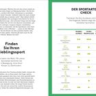 Finden Sie Ihren Lieblingssport. Der Sportarten-Check, Tabelle zeigt Stärken wie Muskelaufbau und Gelenkfreundlichkeit.