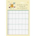 Kalender für Juli mit Psalm 103,2: "Lobe den Herrn meine Seele und vergesse nicht, was er dir Gutes getan hat." Links oben Bilder und Kamera.