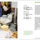 Titel: BAI TANG GAO. Links sind Schüsseln mit Puderzucker und Gebäck, rechts Rezept für 2 Personen und Variationen.