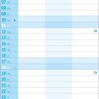Kalender: 07 2027, 1. bis 31. Juli, Wochentage Do bis Sa, blauer Hintergrund, "27", "28", "29", "30" hervorgehoben.