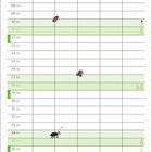 "Juli, Er hat feurige Augen, eine Zunge 5000 lang und Stacheln am Rücken, da wird’s einem bang. Kalender, Frosch-Illustration."