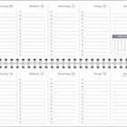 Kalenderseite für März mit Tagen vom 8. bis 21. März, internationaler Frauentag am 8., Frühlingsanfang am 20.
