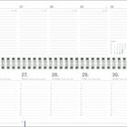 Kalenderblatt, datiert vom 25. bis 31. Januar. Tage und Monate in mehreren Sprachen, mit linierten Schreibfeldern.