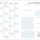 Kalender und Reflexionsseite für das Schuljahr 2027, mit Rubriken für Erinnerungen, Lernziele und Monatsübersicht.