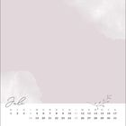 Kalenderblatt für Juli mit zarten Aquarell-Effekten und einem Zweig als Dekor.