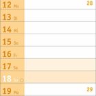 Kalenderblatt für Juli 2027. Die Daten vom 1. bis 31. Juli mit Wochentagen sind aufgeführt. Montag, der 26., ist gelb markiert.