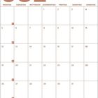 Kalenderseite für Juli. Tage in Spalten: Montag bis Sonntag. Nummern 1 bis 31. Großer Text "JUL" oben.