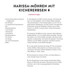 HARISSA-MÖHREN MIT KICHERERBSEN

wohltuend vegan

Für 2 Personen · 1 Std. Zubereitung · Pro Portion ca. 620 kcal, 16 g E, 37 g F, 49 g KH