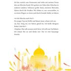 Ein Text über eine Rikschafahrt, genannten Personen: Rahul und Stephan. Unten Illustration vom Taj Mahal in gelblichen Tönen.