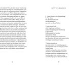 Seite 15 enthält einen Text über die Kraft von Worten, Seite 16 ein Gedicht mit dem Titel "GOTTES KINDER", das Glauben thematisiert.