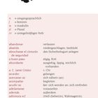 „Glosario“ mit Handabdruck-Logo. Spanisch-deutsches Wörterbuch mit Kategorien: umgangssprachlich, feminin, maskulin etc.