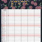 Kalender für Juli 2027, Wochenbeginn an Samstagen, handgeschriebener Monatsname, florale Illustrationen im Hintergrund.