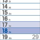 Kalender für Juli 2027; Sonntage blau hinterlegt; Wochenbeginn Montags; Zahlen groß, Wochentage abgekürzt.