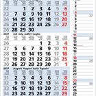 Kalender für 2027, zeigt die Monate Juni, Juli und August. Tage und Wochen sind in mehreren Sprachen aufgeführt.