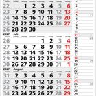 Kalender: Juni bis August 2027, Tage markiert, Wochen beginnen montags. Spalte rechts mit Notizzahlen.
