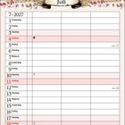 Im Kornfeld leuchtet schon der Mohn, bald kriegen wir den Erntelohn. Juli. Kalenderblatt für Juli 2027.