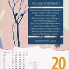 Text: "Heutige Welt-Kunst... 20 Donnerstag 1 MAI Friedrich von Logau". Kalenderseite mit botanischem Design.