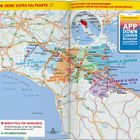 PARMA, PARMA & PIACENZA, Klangtanz, Ein Sonnenschirm der Kunst. Links: Text über Parma; rechts: Karte von Parma.