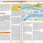 Titel: "PASSAU". Links Informationen über Sehenswürdigkeiten und Kultur. Rechts eine Karte von Passau. Oben: "OBERER BAYERISCHER WALD".