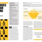 Ein stimmiges Muster von Denken und Handeln. Kultur und Persönlichkeit. Links Muster mit gehenden Figuren und Gedankenblasen.