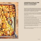 COSCETTE DI POLLO CON PATATE E ROSMARINO: Brathähnchen mit Rosmarinkartoffeln. Rezept und Zutaten auf der rechten Seite.