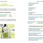 En Schööne - Die lockere Sprache des Alltags. Begrüßen: hallo!, tschüss!. Wichtig: tschüss nur bei vertrauten Personen. Illustration: Mann und Frau winken, sprechen informell miteinander.