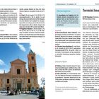 Links "Bagheria: Agriturismo Villa Cefalà, Essen und Trinken, Antica Focacceria dal 1856". Rechts "Termini Imerese". Darunter ein Bild einer Kirche mit Turm.