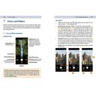 Seite aus einem Handbuch über Fotografie mit Smartphones. Links: Beschreibung der Bedienoberfläche, rechts: Fototipps.