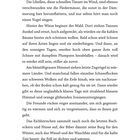 Seite mit Text über Natur und Jahreszeiten. Unten eine Illustration: Ahornblatt auf einem Baumstumpf mit der Zahl 8.