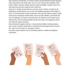 Text über Demokratie und ihre Bedeutung. Unten sind fünf Hände, die Zettel mit Häkchen hochhalten.