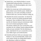 Tipps für Mathe-Detektivinnen: Schritte aufschreiben, zurückgehen bei Problemen, Lesezeichen nutzen, Lösungen nicht verraten. Viel Glück!