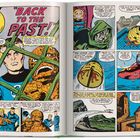 „Back to the Past! Part 2“ steht groß geschrieben. Mehrere Comic-Charaktere, u.a. in einem Helikopter.