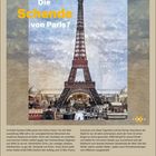 „Die Schande von Paris?“ steht über einem beeindruckenden Gemälde des Eiffelturms. Darunter ein Kalender für Februar.