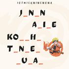 Schreibe die fehlenden Buchstaben in die Lücken. Illustration eines Blondinen in orangener Kleidung hält einen Pinsel.