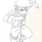 Nummer 5. Eine Manga-Illustration zeigt einen dynamischen, entschlossenen Jungen mit Stirnband und Kunai.
