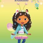„Gabby ist die Pusteblumenfee!“ steht oben. Eine Figur mit Flügeln, lockigen Haaren und einem bunten Outfit schwebt fröhlich.