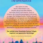 Ein Fantasy-Titel über Magie, Geschwister und Abenteuer in "Rainshadow City". Farbige Skyline, Katze im Vordergrund.