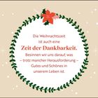 Die Weihnachtszeit ist auch eine Zeit der Dankbarkeit. Besinnen wir uns auf das Gute im Leben. Weihnachtsdekoration.