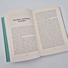 Zwei Buchseiten, rechts der Titel: "Bewusstsein – eine Erfindung der Einzeller?", darunter fortlaufender Text auf weißem Papier.