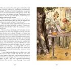 Text über zwei Seiten: Eine Gräfin und Großmutter sprechen über Illustrationen und Erinnerungen, während sie draußen sitzen.