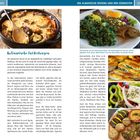 Seitenzahlen 222 und 223 oben. Titel: "KULINARISCHE ENTDECKUNGEN". Bildbeschreibung: Albanische Gerichte und Zutaten.