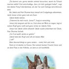 Ein Abschied von Ponys und das Wiedersehen mit einem Esel beschrieben; unten ein Esel und ein Pony.
